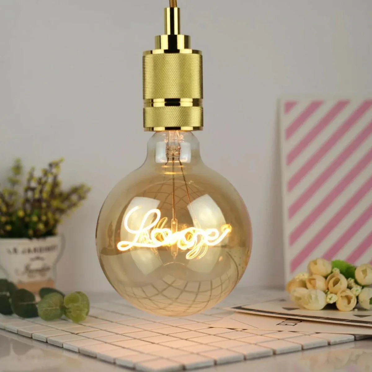 Vintage G125 4W E27 Edison LED-ampul à vis Rétro Filament Verre-ampul - Afbeelding 2
