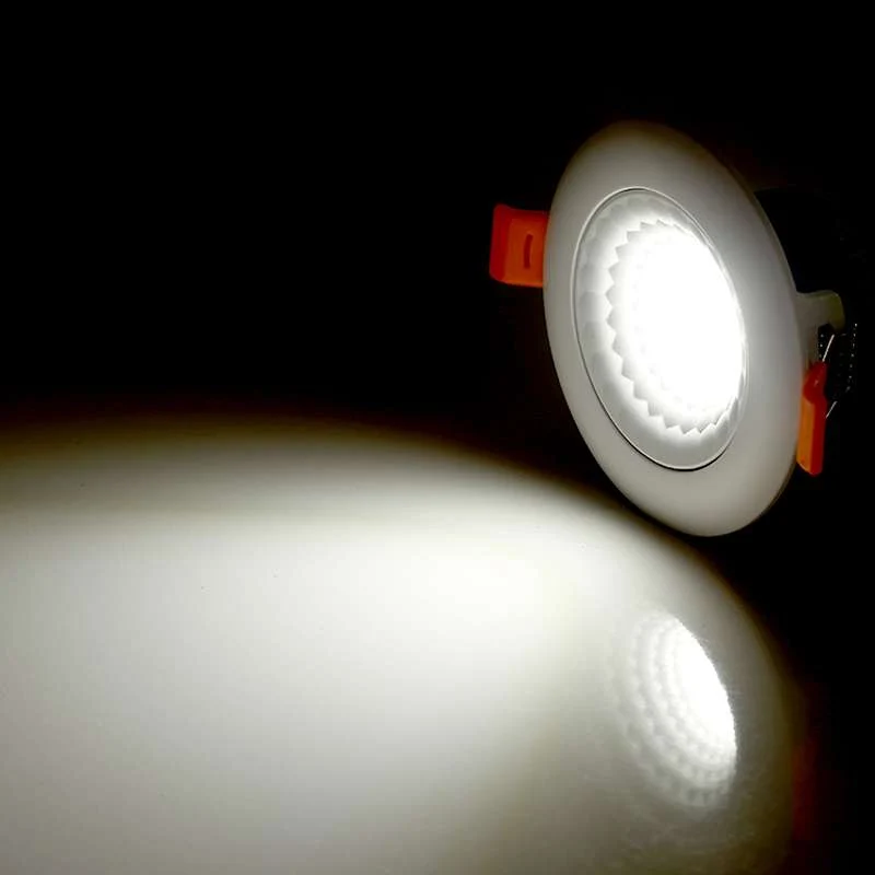 Moderne LED inbouwspot met koel en warm wit rond paneel~4589 - Afbeelding 2