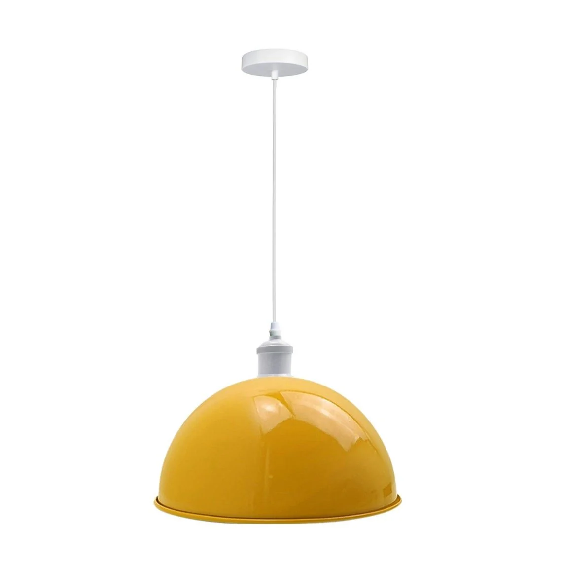 Vintage industriële metalen plafondlamp met koepelvormige kap, moderne hangende retrolamp~1364 - Afbeelding 2