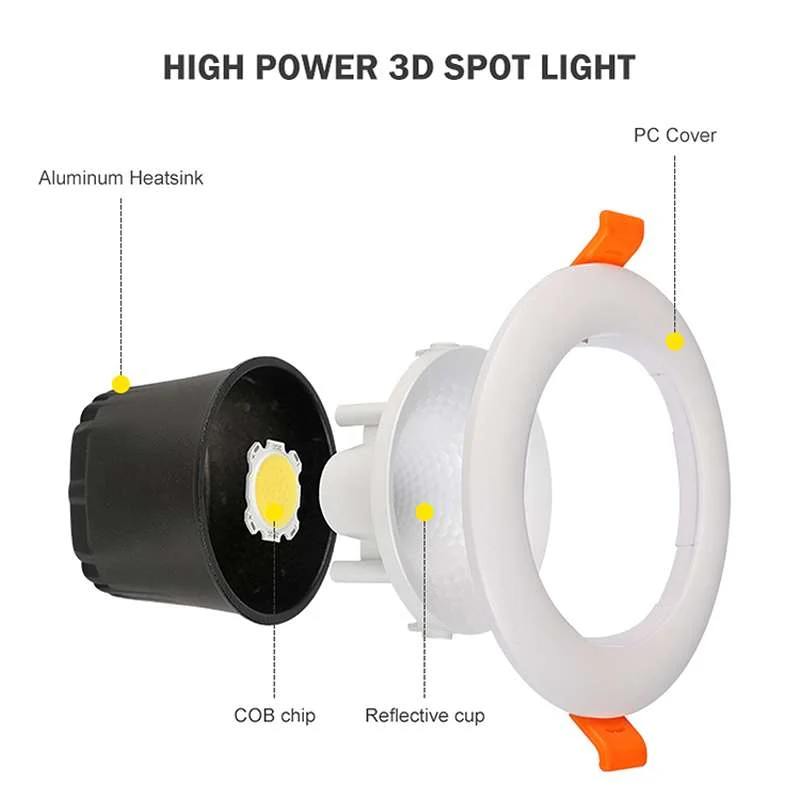 Moderne LED inbouwspot met koel en warm wit rond paneel~4589 - Afbeelding 9