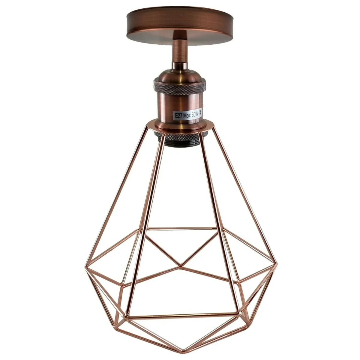 Vintage Retro Industriële Geometrische Kooi Plafondlamp Kap Inbouwlamp UK~3669 - Afbeelding 5