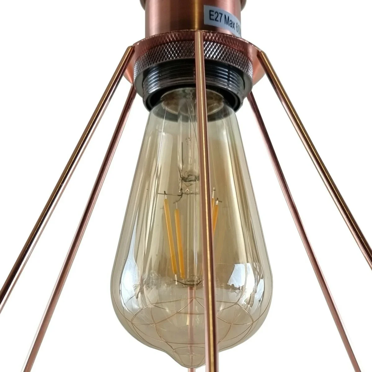 Vintage Retro Industriële Geometrische Kooi Plafondlamp Kap Inbouwlamp UK~3669 - Afbeelding 8