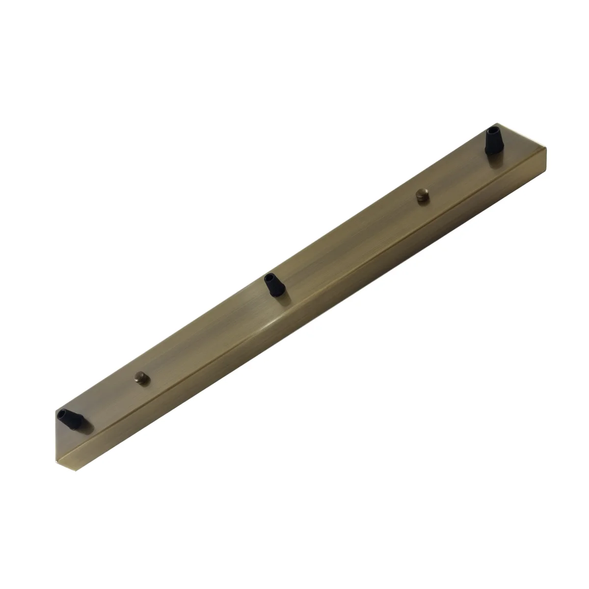 Groene messing plafondrozet met 3 stopcontacten, 500 mm x 60 mm, moderne industriële metalen plafondplaat met fitting~4136 - Afbeelding 3