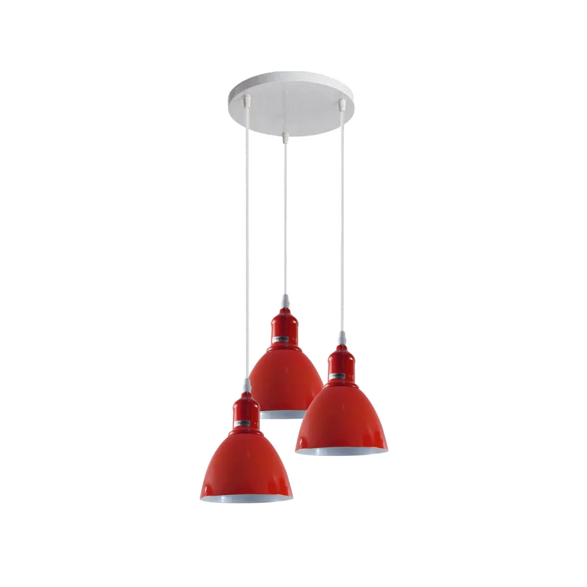 Plafondlamp Rood 3-kap Verlichting~3904 - Afbeelding 5