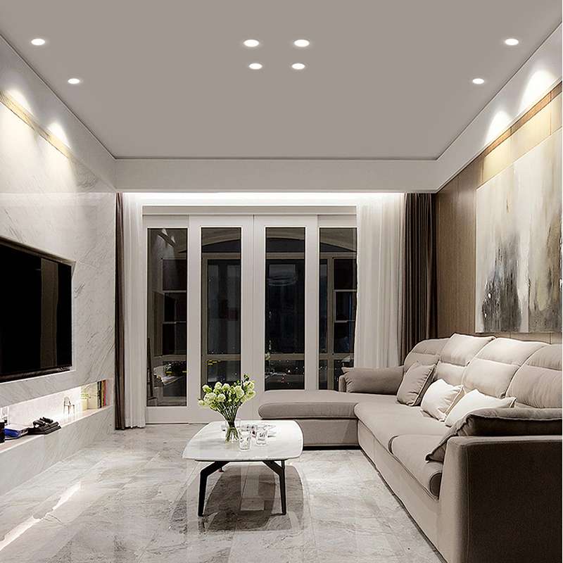Moderne LED inbouwspot met koel en warm wit rond paneel~4589 - Afbeelding 4