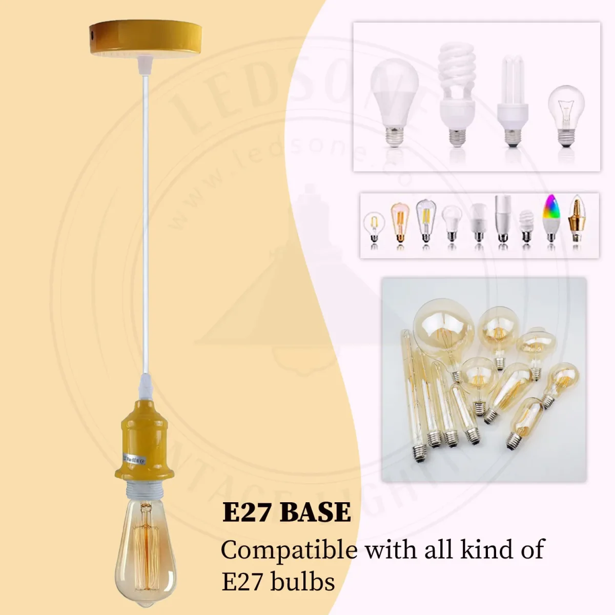 2-pack industriële hanglamp, lampenkap, lamphouder, plafondlamp~4270 - Afbeelding 5