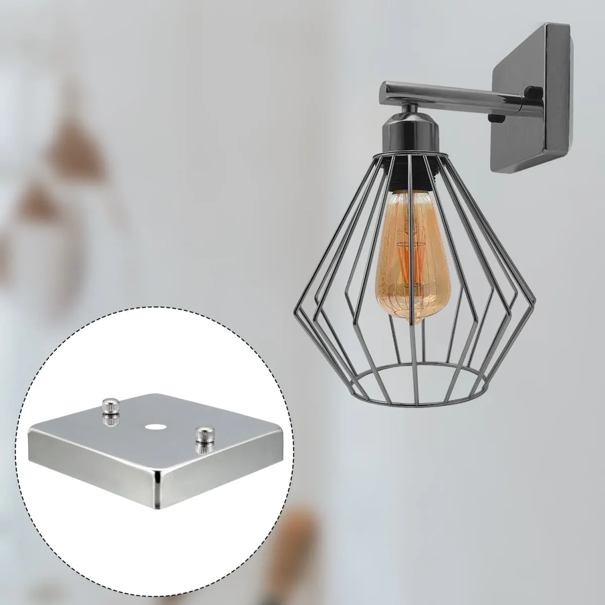 Meerkleurige metalen plafondrozet voor wandmontage ~5833 - Afbeelding 3
