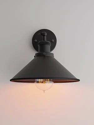 Wandlamp Zwarte kegelvormige kap ~1502 - Afbeelding 7