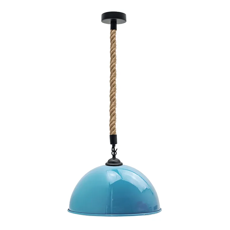 Vintage industriële plafondlamp met metalen koepelkap ~ 5043 - Afbeelding 6