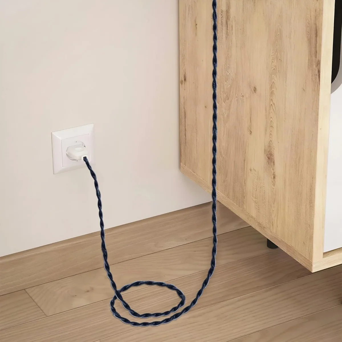 5m 3-aderige gedraaide babyroze vintage elektrische stoffen kabel flex 0,75 mm~4810 - Afbeelding 8