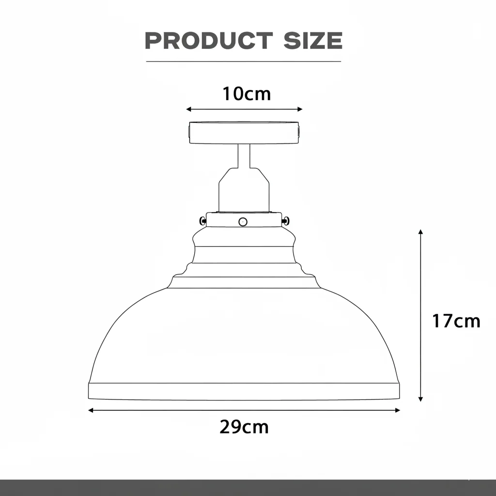 E27 Semi Flush Mount Lighting ~6167 - Afbeelding 3