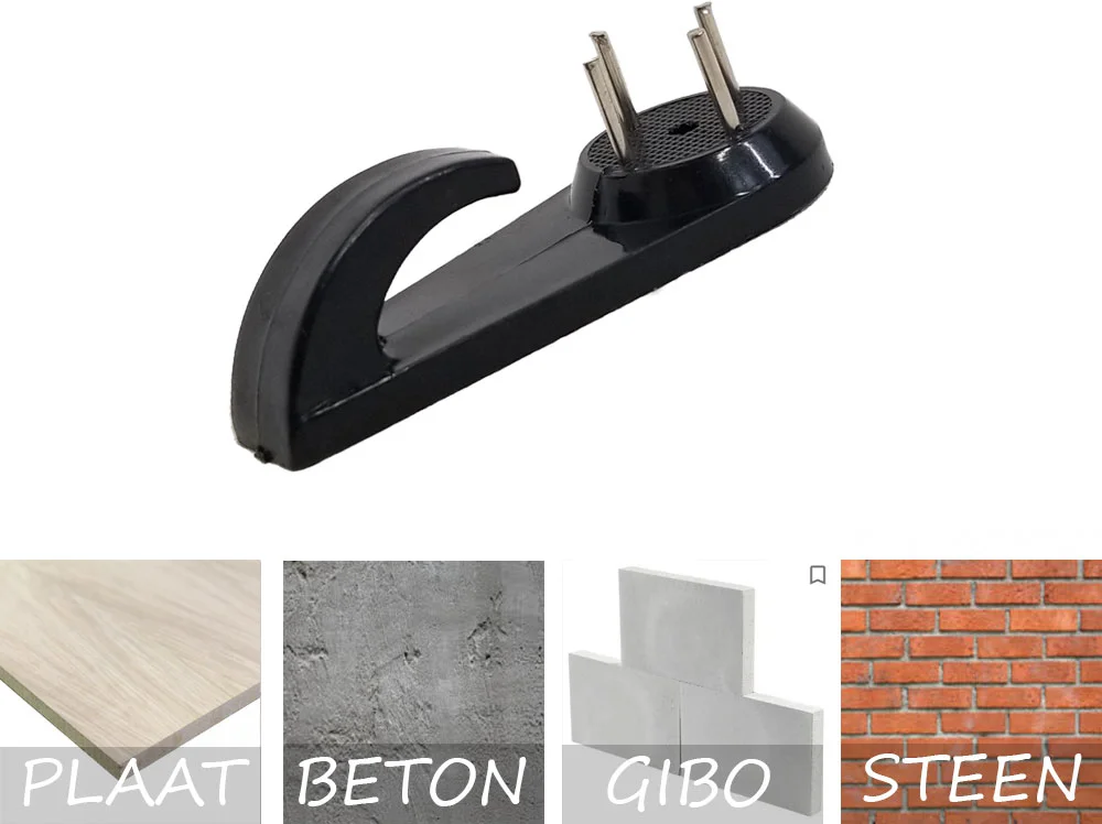 Kunsthaag montage haakje met spijkers zwart 2,5×1,5cm – zak á 10stuks - Afbeelding 3