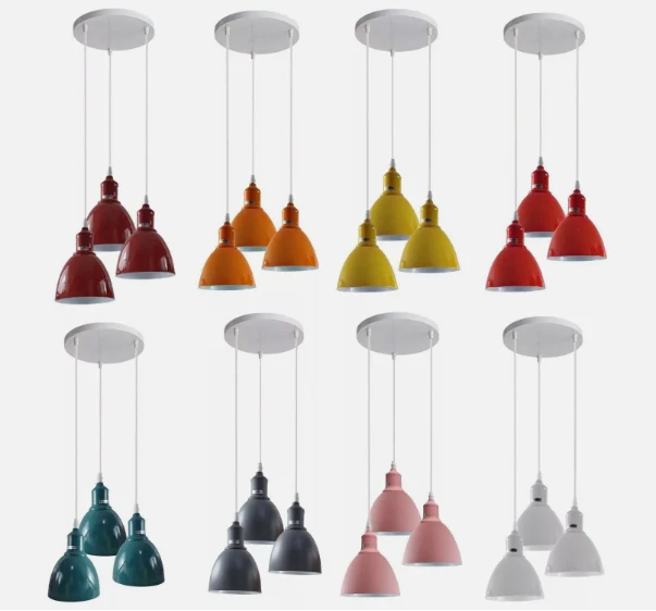 Plafondlamp Rood 3-kap Verlichting~3904 - Afbeelding 3