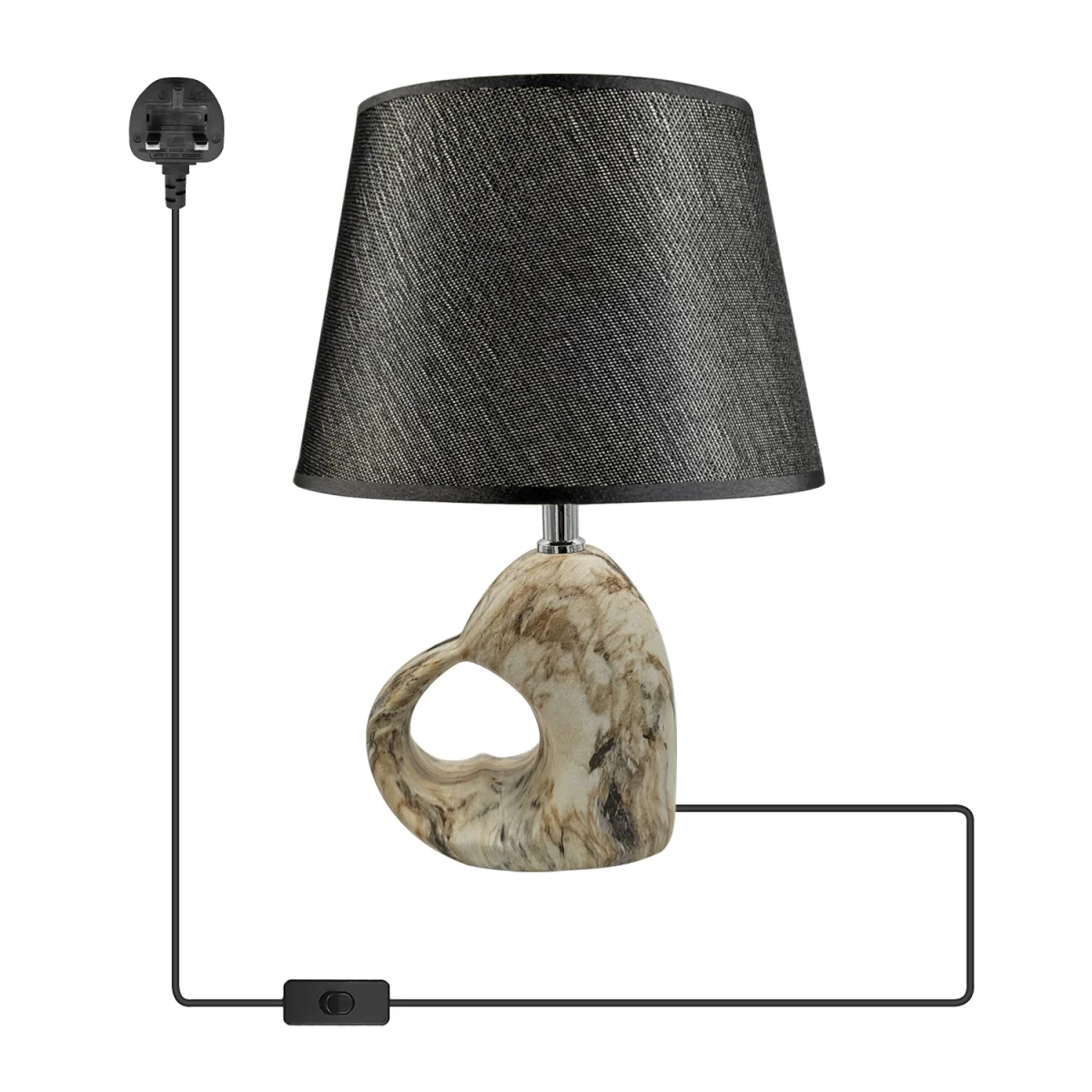 Moderne zwarte keramische bureaulamp voor thuis en kantoor ~5165 - Afbeelding 7