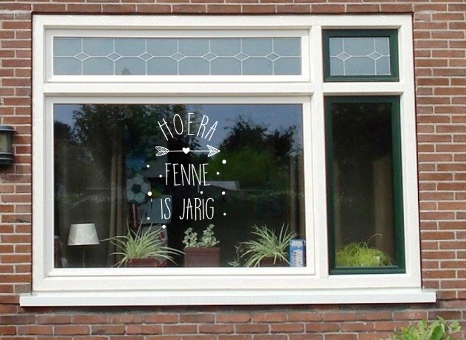 Raamsticker verjaardag herbruikbaar - Afbeelding 2