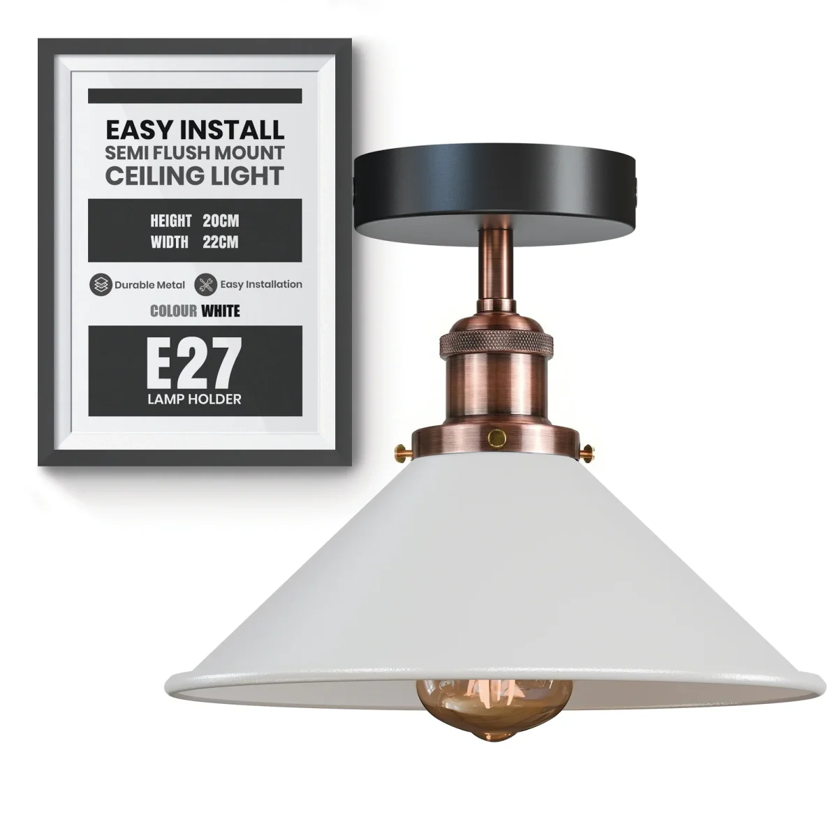 E27 Plafondlampen Semi-inbouw ~5950 - Afbeelding 8