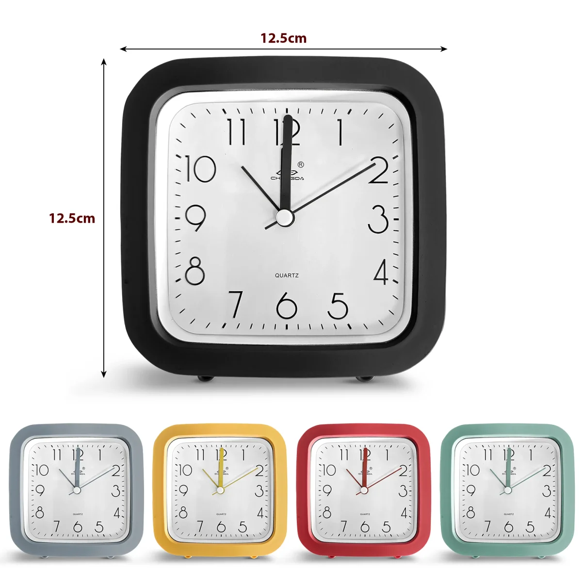 Kleine analoge klokken met wekker voor studenten en kinderen (voor op het nachtkastje, schattig design) ~5234 - Afbeelding 3