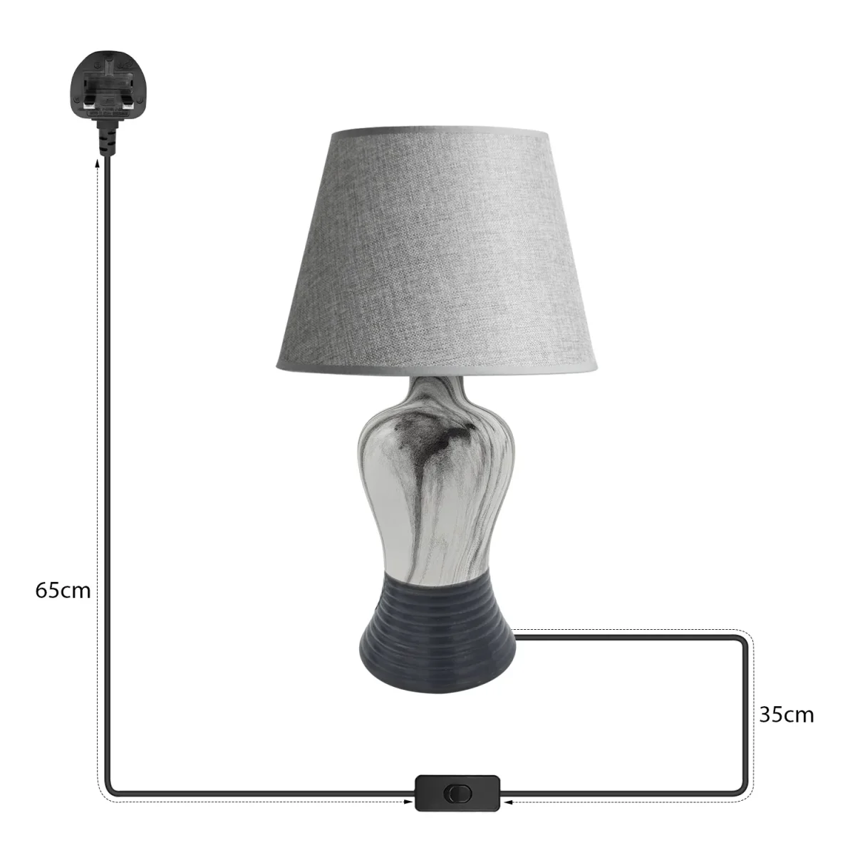 Vaas Creatieve vorm Keramiek Plugin Nachtkastje Lamp Licht ~5162 - Afbeelding 4