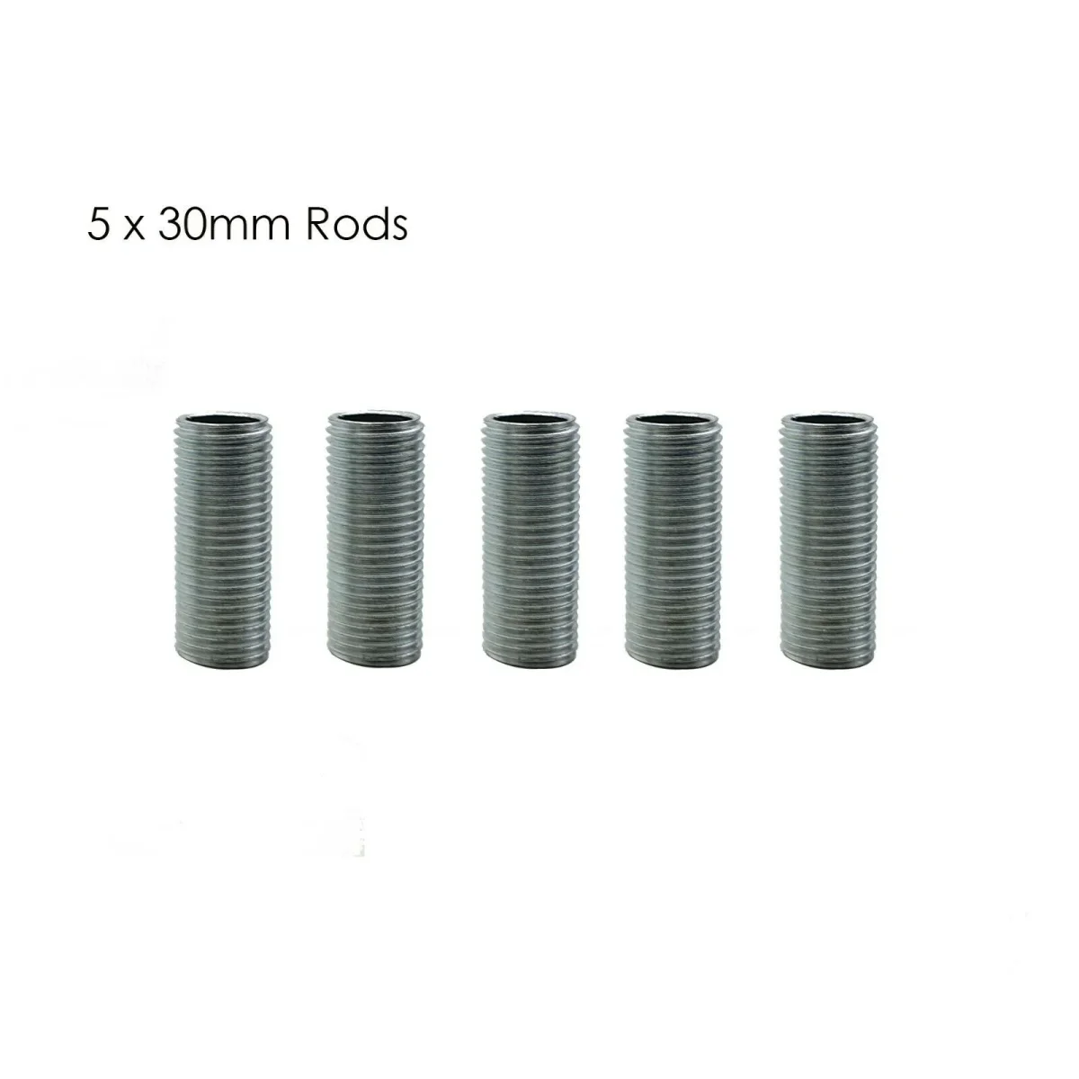 Schroefdraad M10 zinklegering 30mm lange pijpnippel lamp reparatie onderdeel 5 stuks ~ 2897 - Afbeelding 2