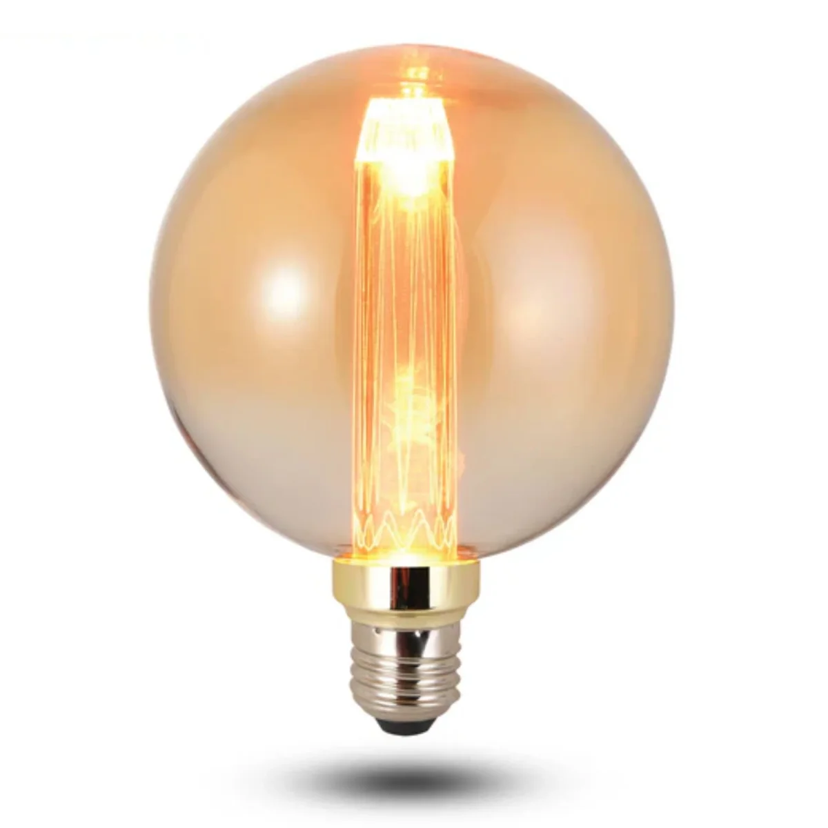 E27 G125 3W LED-bollamp - Amberkleurig glas ~5065 - Afbeelding 4