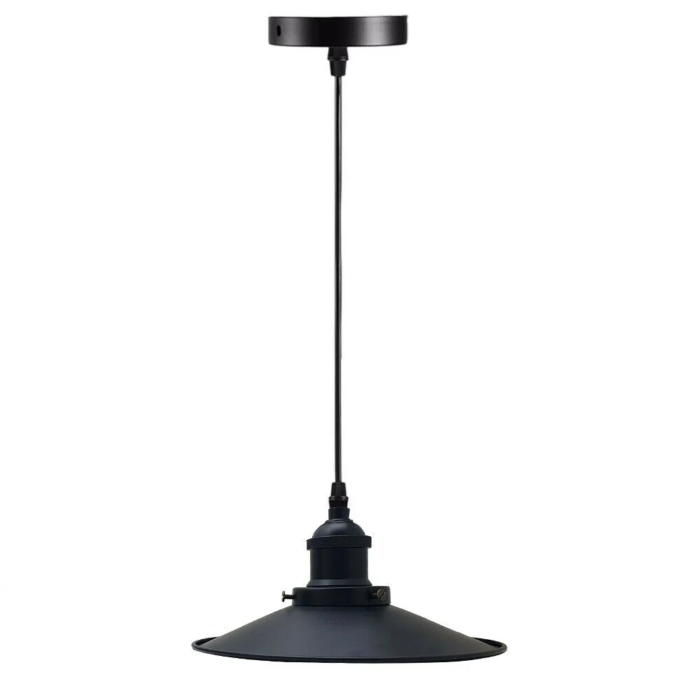 Vintage industriële metalen plafondlamp met kap, moderne hangende retrolamp~2166 - Afbeelding 7