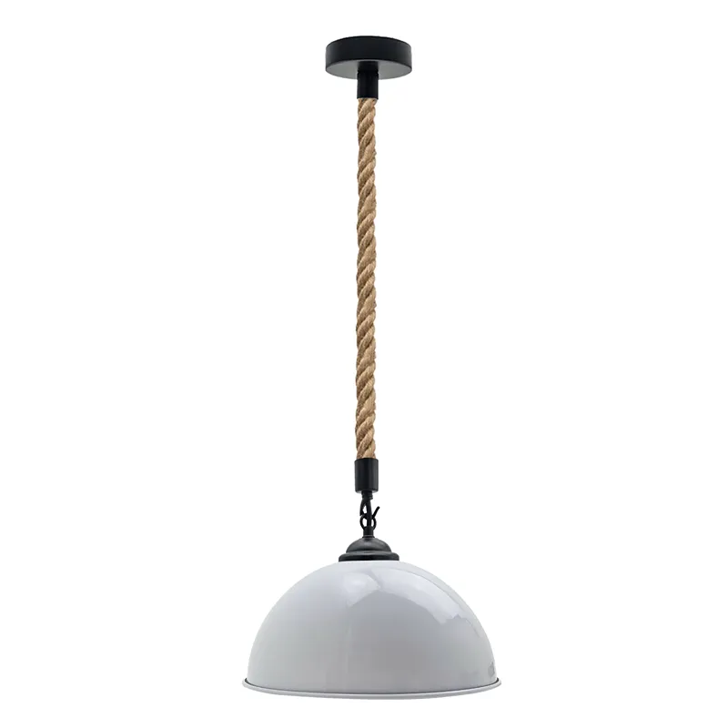Vintage industriële plafondlamp met metalen koepelkap ~ 5043 - Afbeelding 5