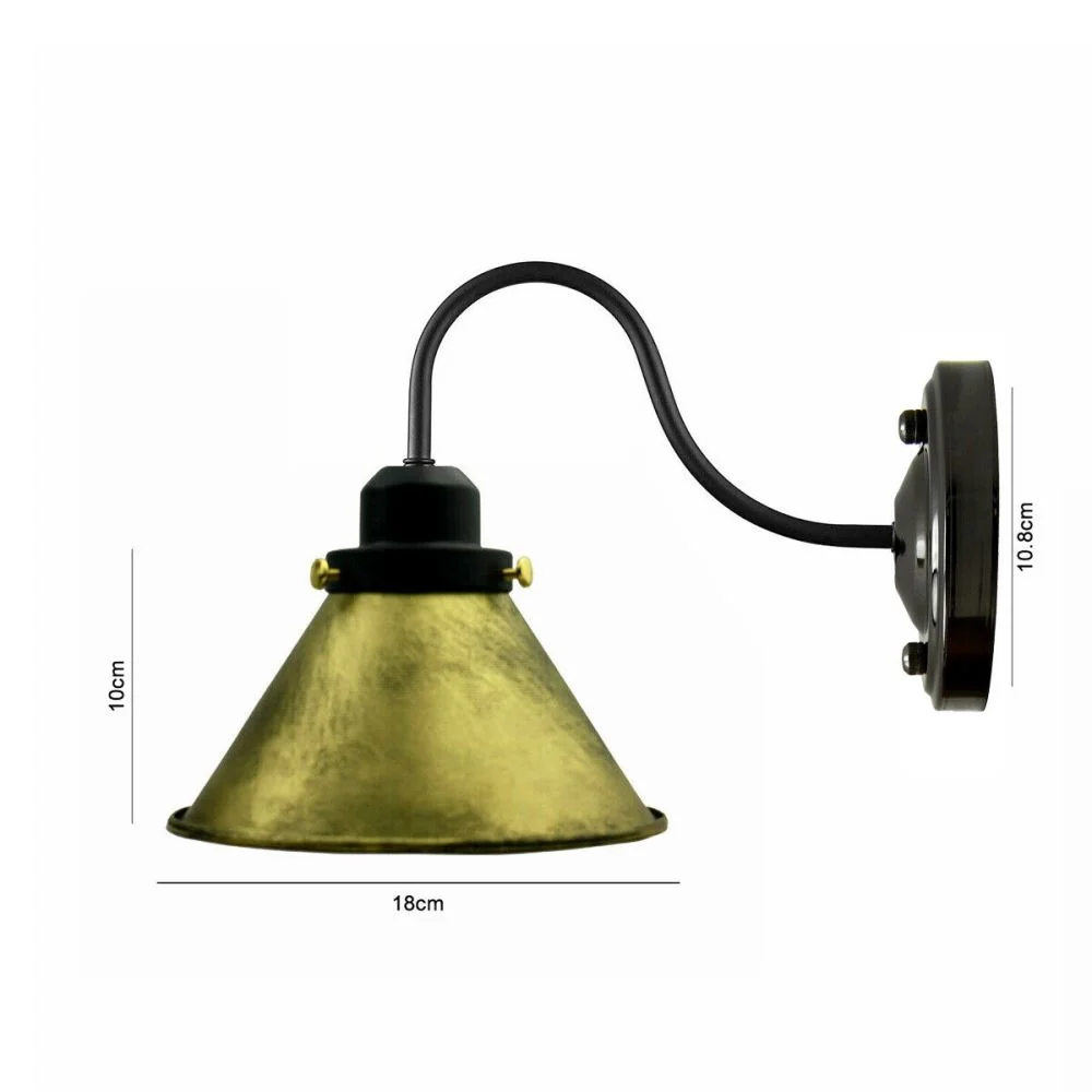 Vintage wandlampenkappen industriële loftverlichting~2827 - Afbeelding 4
