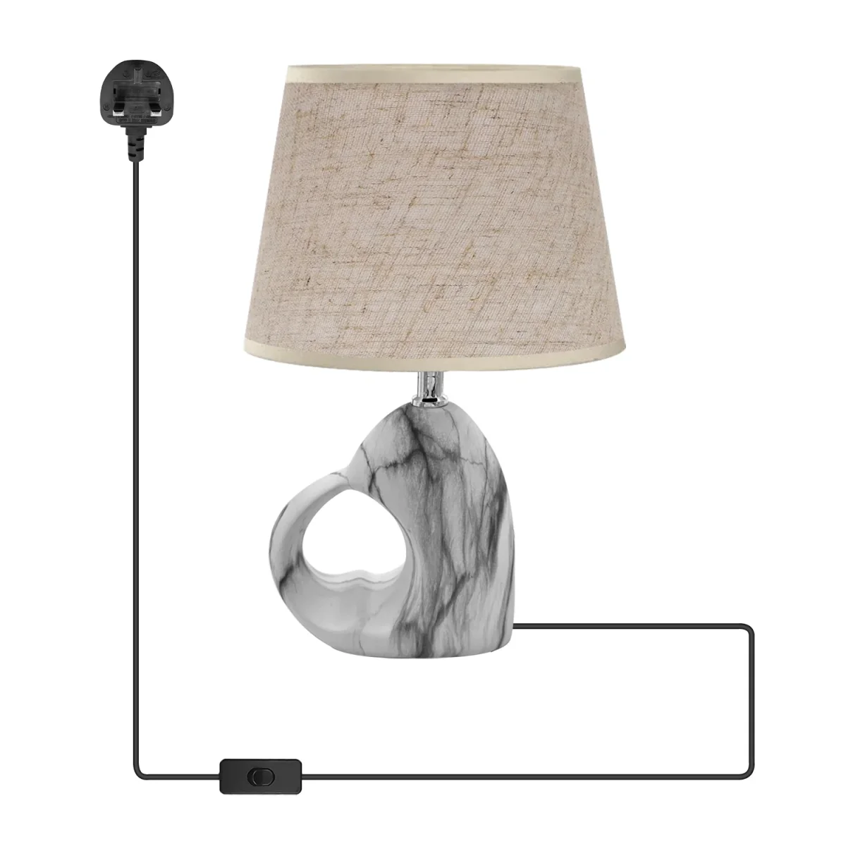 Moderne zwarte keramische bureaulamp voor thuis en kantoor ~5165 - Afbeelding 8