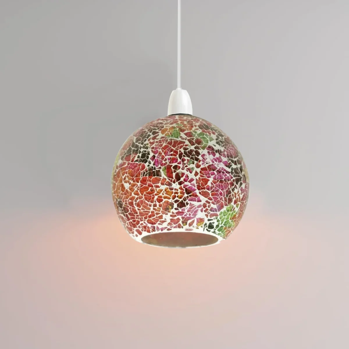 Glazen mozaïeklamp in bolvorm voor huisdecoratie~4911