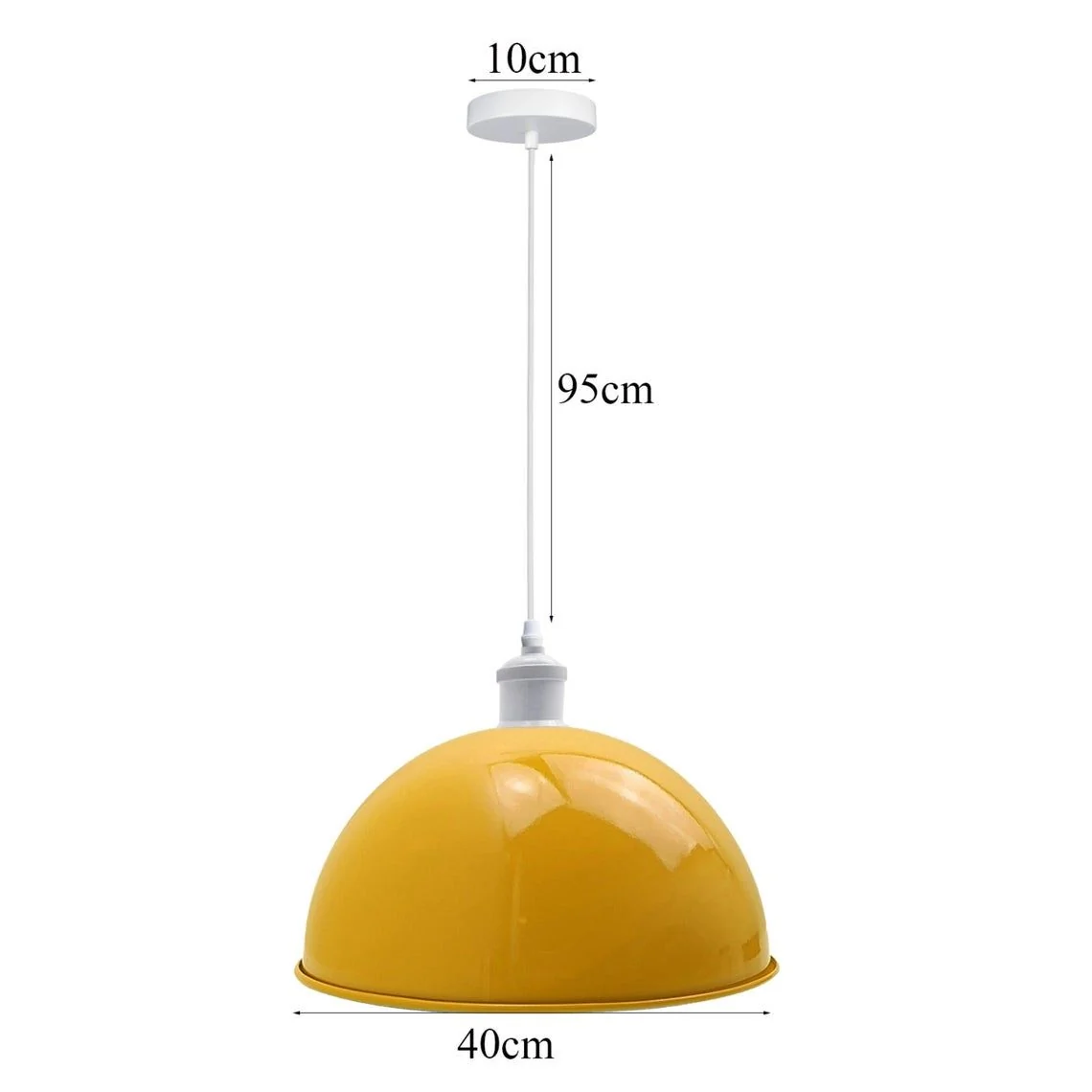 Vintage industriële metalen plafondlamp met koepelvormige kap, moderne hangende retrolamp~1364 - Afbeelding 4