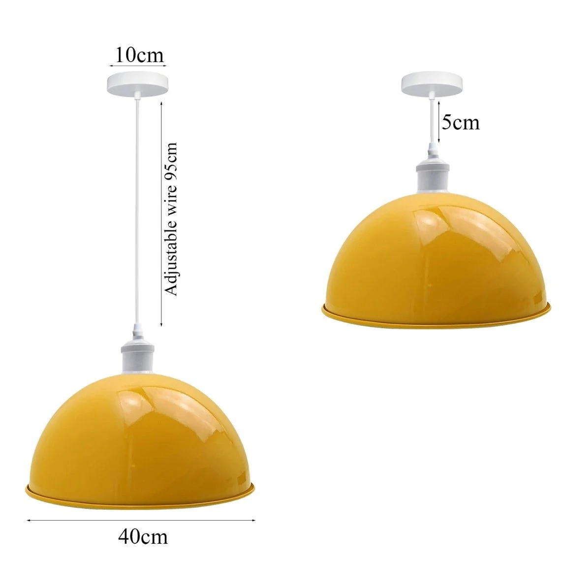 Vintage industriële metalen plafondlamp met koepelvormige kap, moderne hangende retrolamp~1364 - Afbeelding 3