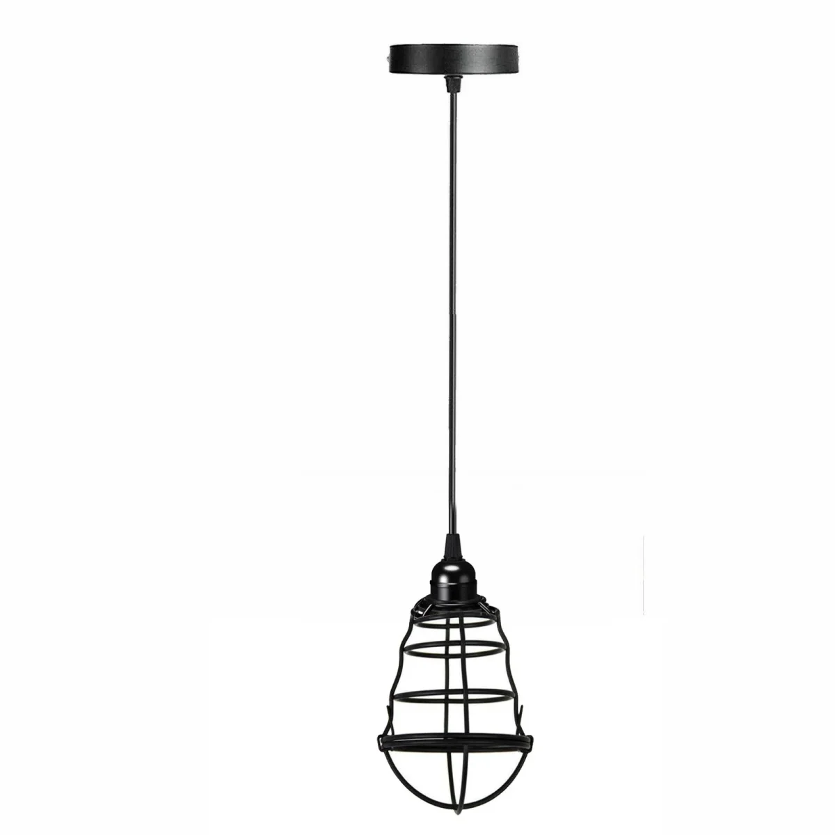 Vintage moderne zwarte hanglamp met verstelbare kabel van 95 cm voor keuken, slaapkamer en woonkamer~1360 - Afbeelding 8
