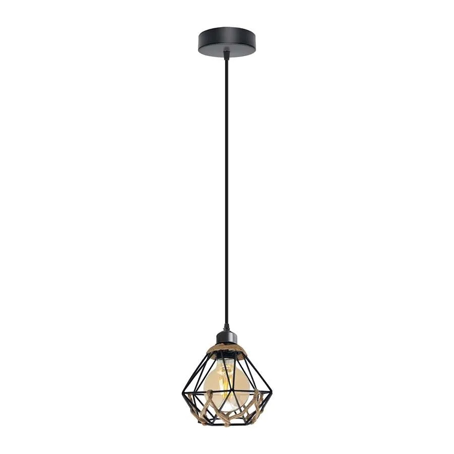Industriële kooivormige hanglamp voor café, bar en restaurant ~ 5134 - Afbeelding 4