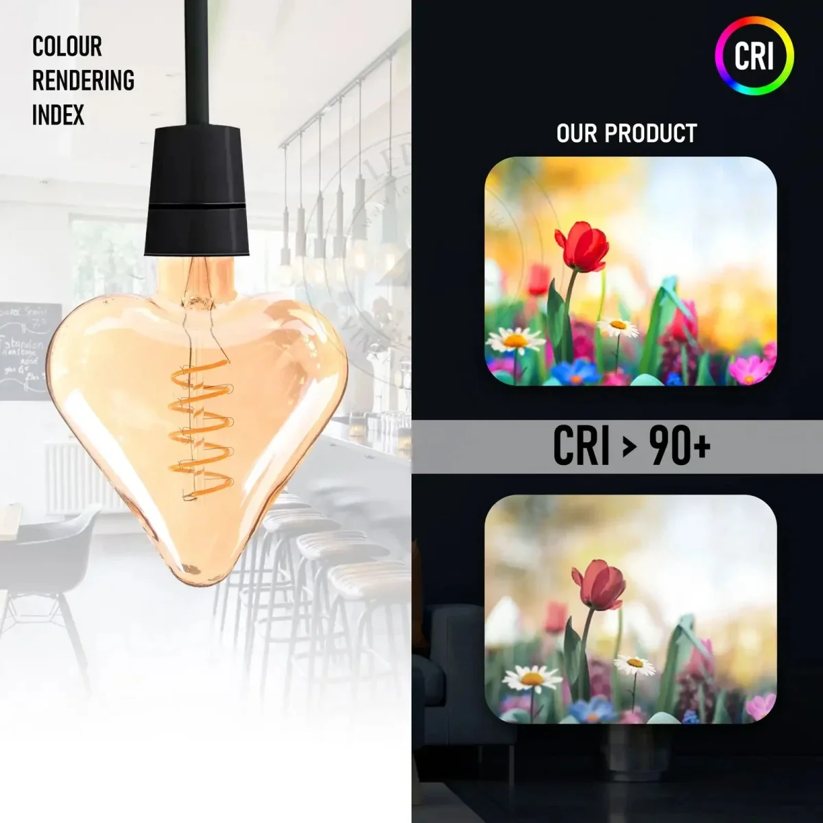 3-pack LED-zachte hartvormige lampen E27 4W filamentglas retro warm wit~1016 - Afbeelding 6