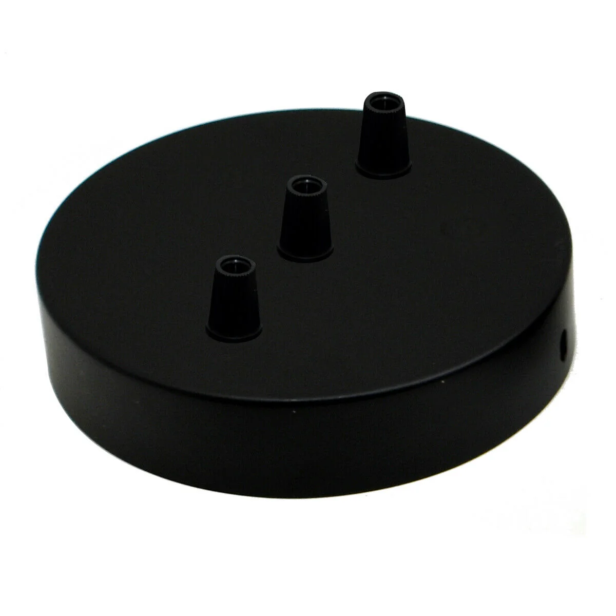 LEDSone industriële vintage 3-stopcontact zwarte metalen plafondrozet 120x25mm~2781 - Afbeelding 2