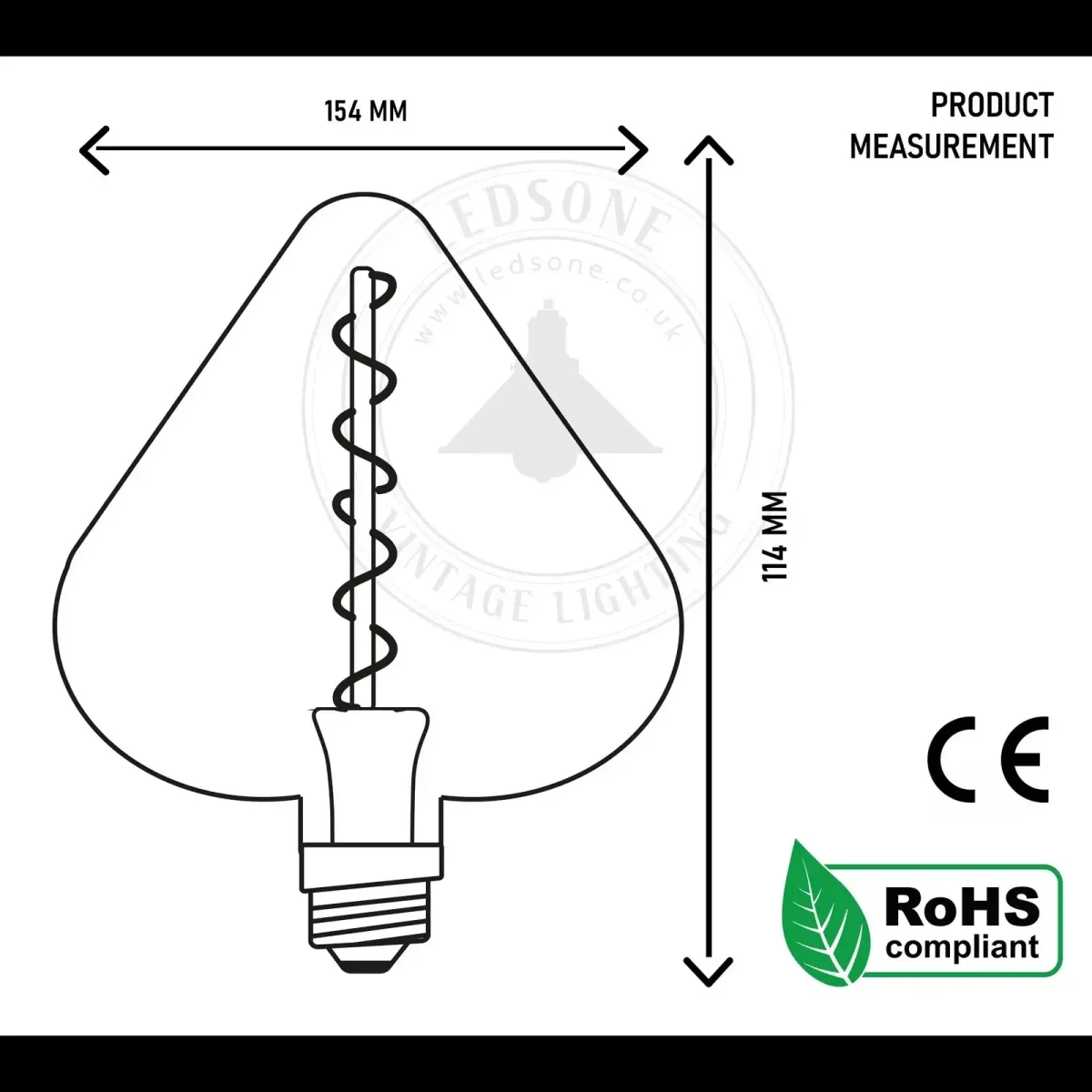 3-pack LED-zachte hartvormige lampen E27 4W filamentglas retro warm wit~1016 - Afbeelding 3