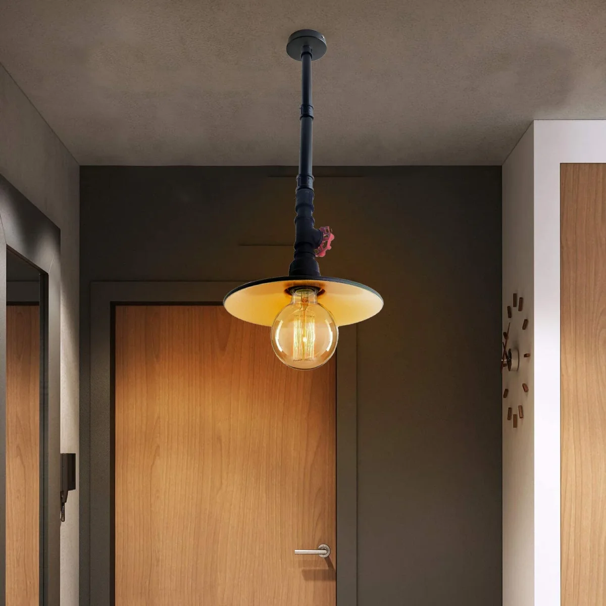 Industriële hanglamp Gegalvaniseerde steampunk lamp~5774 - Afbeelding 2