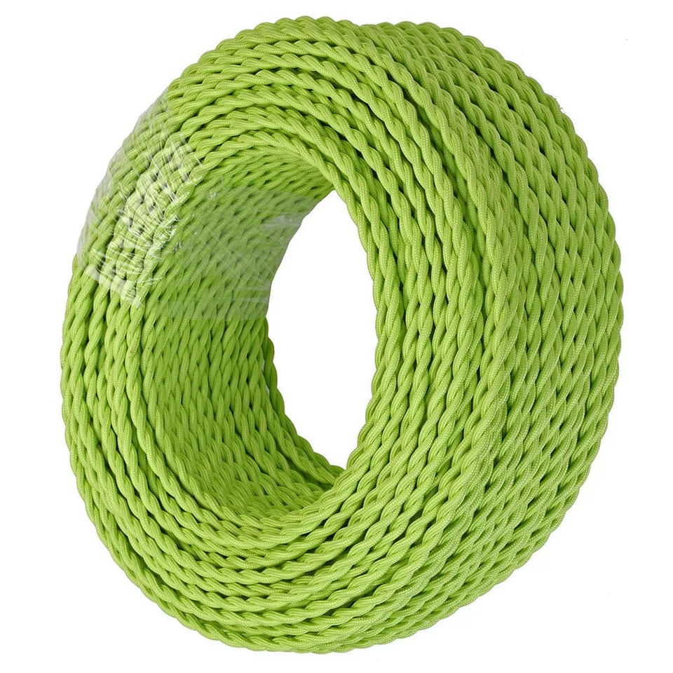 1M/5M/10M 3-aderige gedraaide elektrische kabel met omhulsel in lichtgroene kleur, 0,75 mm~4836 - Afbeelding 3