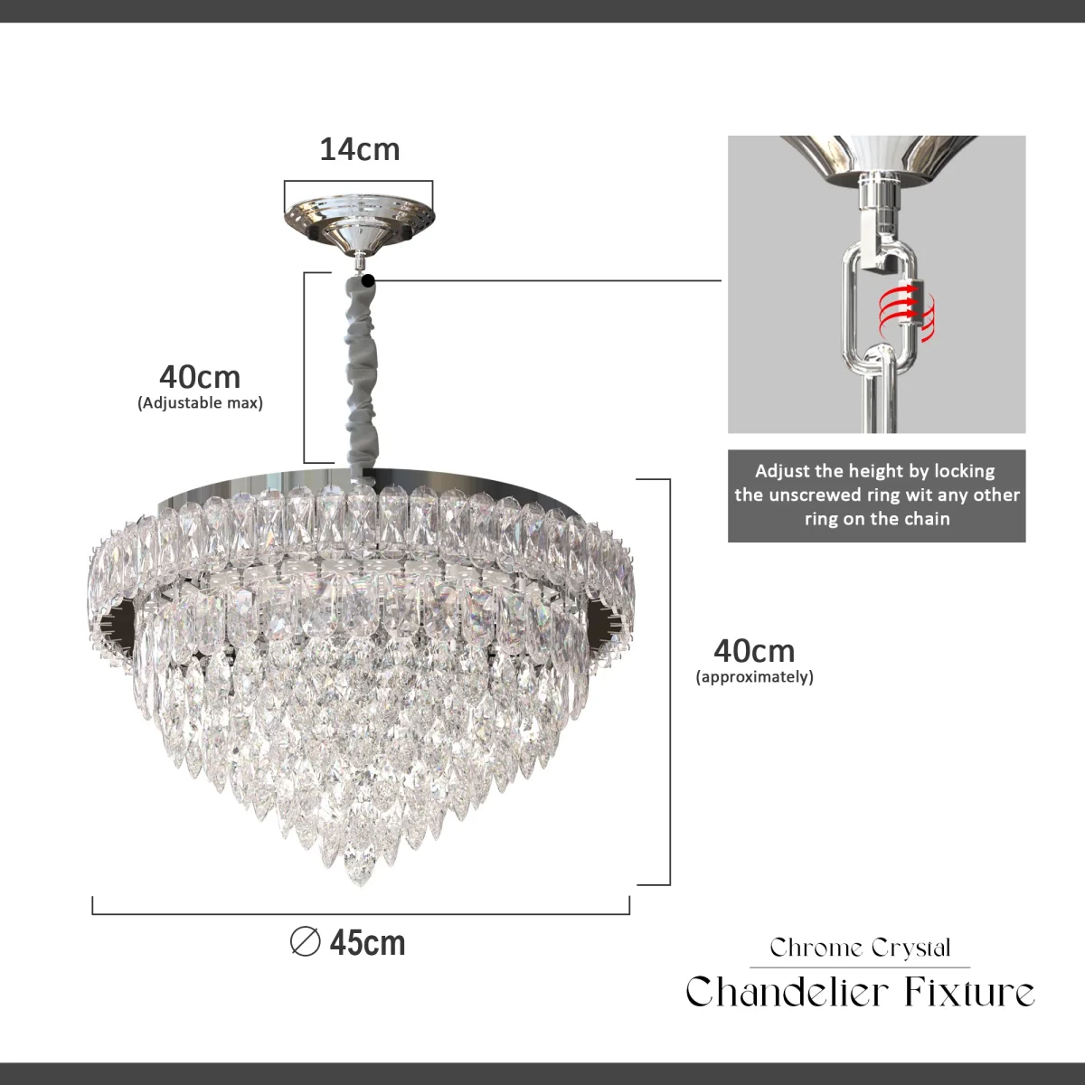Moderne LED kristallen kroonluchters plafondlamp en hanglamp ~5423 - Afbeelding 6