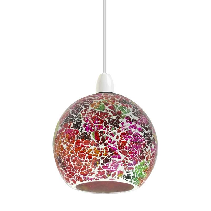 Glazen mozaïeklamp in bolvorm voor huisdecoratie~4911 - Afbeelding 9