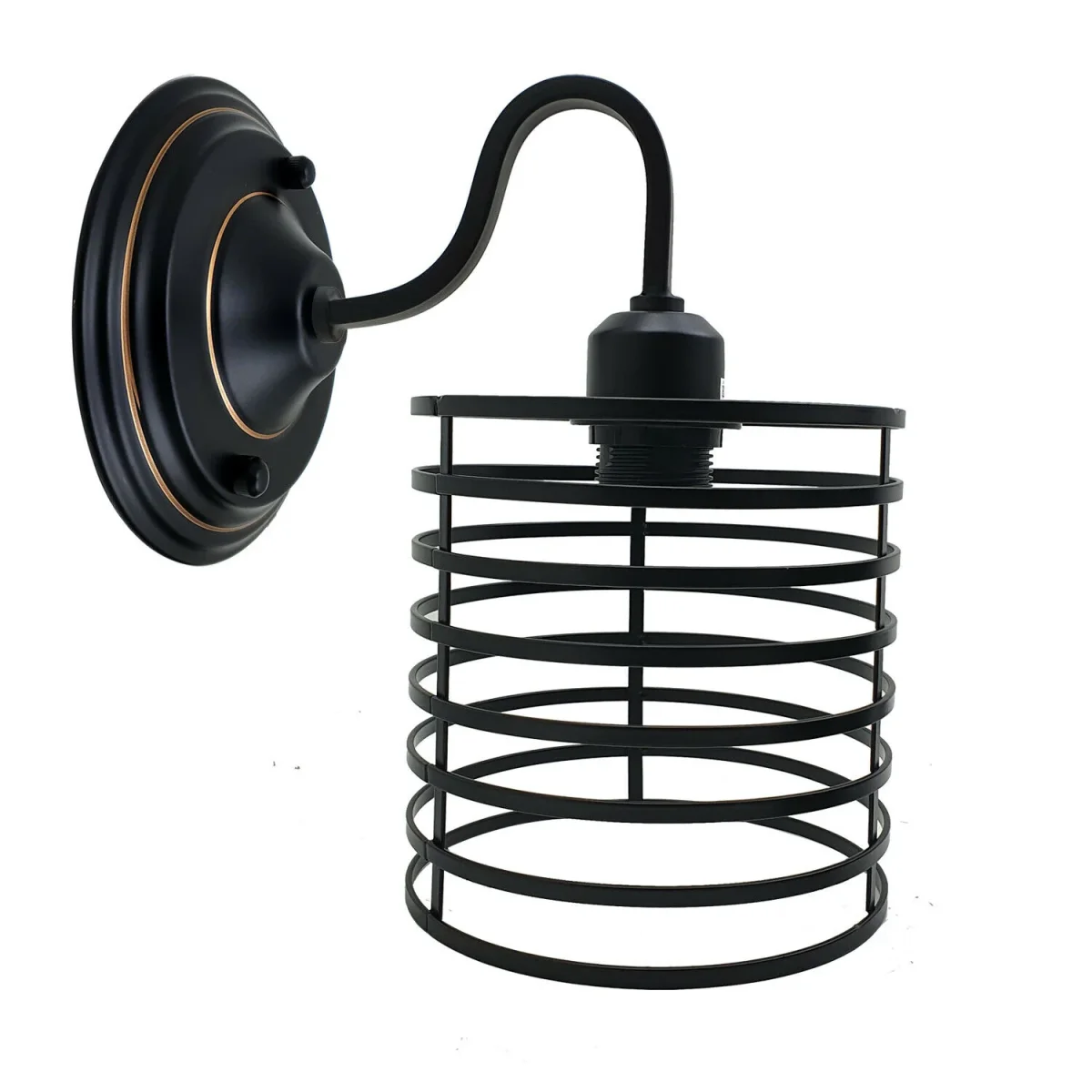 Vintage industriële E27-fitting wandlamp, retro loftarmatuur voor op de veranda ~ 2369 - Afbeelding 2
